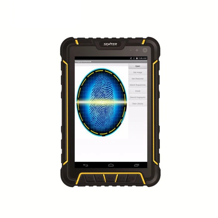 Mae ST907W-FHG + 2 M 7 modfedd diwydiannol symudol Android llechen terfynell cyfrifiadur personol symudol gyda Togetehr darllenydd RFID amledd UHF sganiwr codau bar